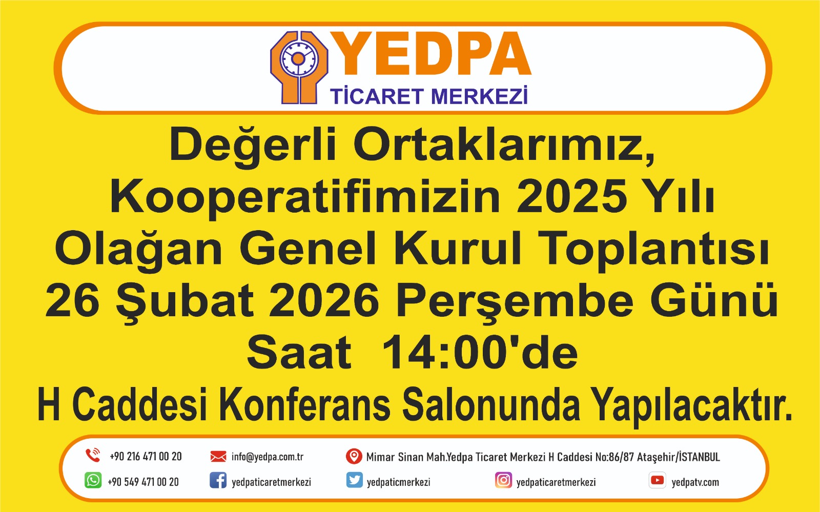2025 Yılı Olağan Genel Kurul Toplantısı